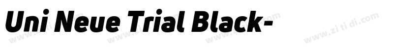 Uni Neue Trial Black字体转换